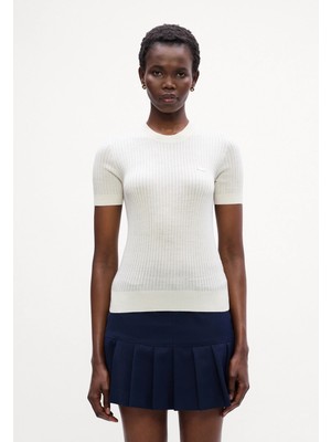 Velmora Lacoste Örgü Işlemeli T-Shirt Basic