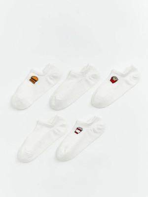 LC Waikiki Desenli Kadın Sneaker Çorap 5 Li  (S6)