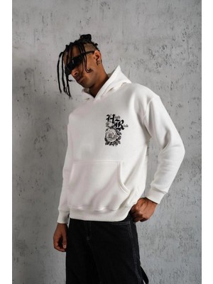 Kesgin Market® Erkek 3 Iplik Pamuklu Kapüşonlu Baskılı Cepli Oversize Sweatshirt Hoodie - Beya