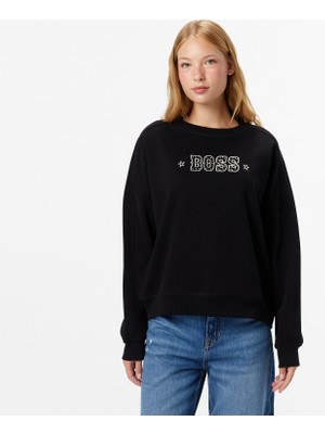 Boss Eland Kadın Siyah Sweatshirt