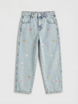 LC Waikiki Balloon Fit Nakışlı Kız Çocuk Jean Pantolon  (S6)