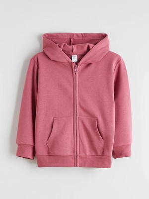 LC Waikiki Kapüşonlu Uzun Kollu Kız Bebek Fermuarlı Sweatshirt  (W5)
