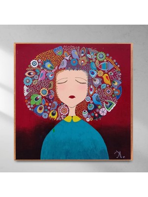 Galeri Mavi Müzeyyen Iı – Özgün El Yapımı Akrilik Tablo 50X50 cm Kanvas Çerçevesiz