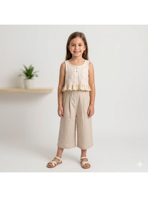 Asel Collection Kız Çocuk Keten Takım
