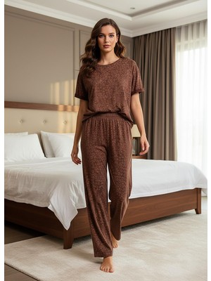 Mihra Kadın Oysho Bisiklet Yaka Kısa Kol Ince Pijama Takımı 20102KL - 1 Adet