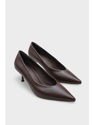 Capone Outfitters Merle Sivri Burunlu Hakiki Deri Astarlı Stiletto