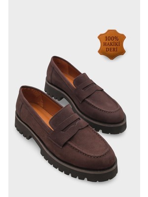 Capone Outfitters Tisha Mantar Tabanlı Hakiki Deri Kadın Loafer