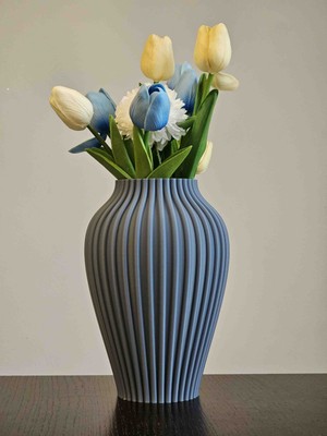 Hanart Modern Dekoratif Şık Vazo 20 cm Lacivert