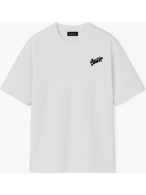 The Rule Unisex Stwd Baskılı Oversize %100 Pamuk Geniş Kesim Yumuşak Dokulu Bisiklet Yaka Siyah T-Shirt
