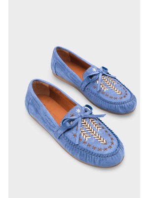 Capone Outfitters Lisabeth Kızılderili Nakışlı Yumuşak Kadın Loafer Ayakkabı
