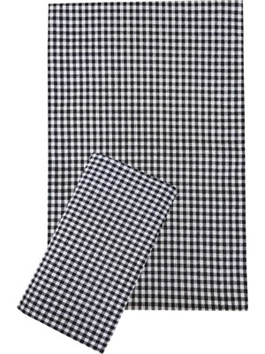 Mira Home Zefir Desen Sofra Bezi Masa Örtüsü 170 x 170 cm Siyah