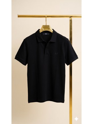 Atk Giyim Erkek Pike Polo Yaka Kısa Kollu Tişört - Yeni Sezon Nakış Detaylı Slim Fit