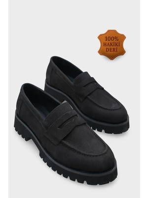 Capone Outfitters Tisha Mantar Tabanlı Hakiki Deri Kadın Loafer