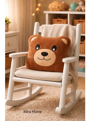 Mira Home Ayıcık Figürlü Dekoratif Çocuk Odası Yastığı - 25X30 cm