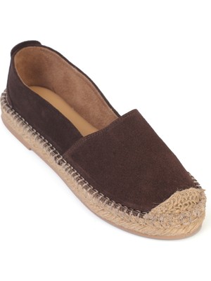 Capone Outfitters Laurie Hakiki Deri Süet Kadın Espadril