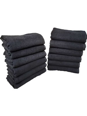Mira Home 12LI Paket Boya Tutmayan Mikrofiber El Yüz Spor Kuaför Havlusu 50X90 cm