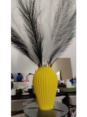 Hanart Modern Dekoratif Şık Vazo 20 cm Sari