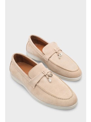 Capone Outfitters Hakiki Deri Süet Erkek Loafer Ayakkabı