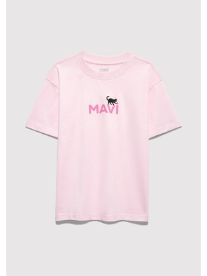 Mavi Mavi Baskılı Pembe Tişört 7610475-90773