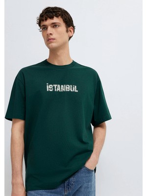 Mavi Istanbul Baskılı Yeşil Tişört 0613593-85173
