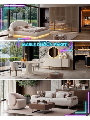 Doressa Marle Düğün Paketi (Baza ve Puf Hediye)
