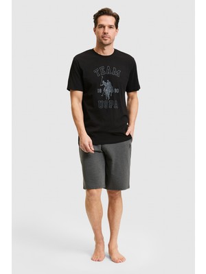 U.s. Polo Assn. Erkek Siyah Pijama Takım 50326141-VR046