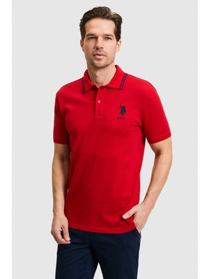 U.S. Polo Assn. Erkek Kırmızı Basic Tişört 50322384-VR030