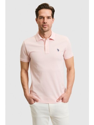 U.s. Polo Assn. Erkek Açık Pembe Tişört Basic 50322347-VR078