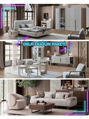 Doressa Delfi Düğün Paketi (Baza ve Puf Hediye)