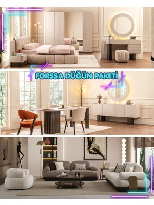 Doressa Forssa Düğün Paketi (Baza ve Puf Hediye)