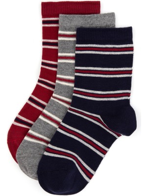 U.S. Polo Assn. Erkek Çocuk 3'lü Soket Çorap 50318042-VR033