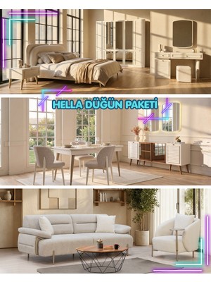 Doressa Hella Düğün Paketi (Baza ve Puf Hediye)
