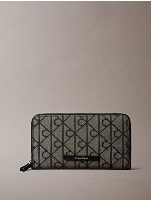 Calvin Klein Kadın Emblem Aop Jacquard Pasaport Kılıfı