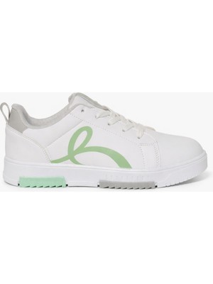 Walksmooth Kadın Beyaz Sneaker Günlük Spor Ayakkabı Hafif Rahat Ortopedik Taban