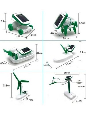 Hediye Bahçesi Güneş Enerjili Robot Oluşturma Seti Solar Kit (6 In 1)