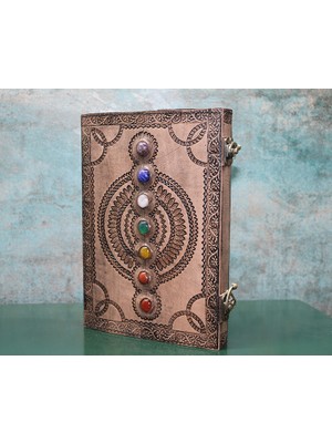 Vintessy Taşlı Deri Defter Model 13