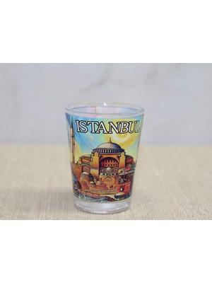 Vintessy Istanbul Temalı Cam Shot Bardak - Model 2