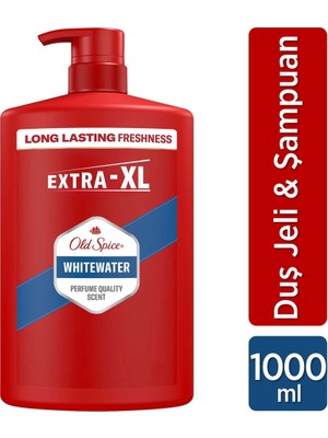 Old Spice Whitewater Erkek Duş Jeli ve Şampuan 1000 ml Uzun Süre Kalıcı Ferahlık Etkisi