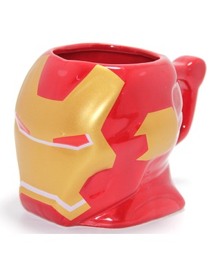 Vintessy Marvel Iron Man Kabartmalı Kask Tasarımlı Kupa Bardak