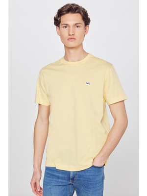Lee %100 Pamuk Regular Fit Normal Kesim Bisiklet Yaka Logo Detaylı Tişört
