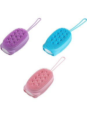 2 Adet The Bath Bunny Süngerli Silikon Vücut Temizleme Fırçası (Asortili)