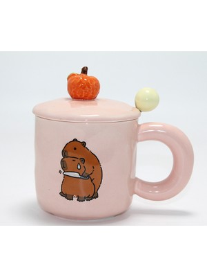 Vintessy 3D Capybara Desenli Porselen Kupa Bardak
