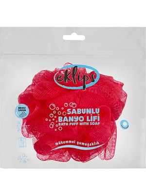 4 Adet Eklips Çilekli Sabunlu Banyo Lifi