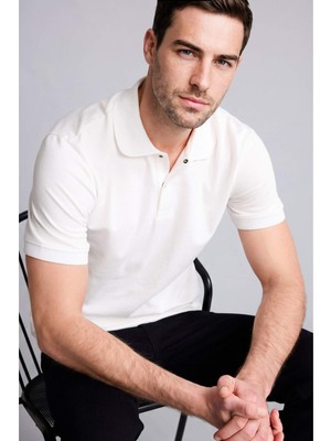 DeFacto Slim Fit Polo Yaka Pike Kısa Kollu Polo Tişört T5259AZ26SM