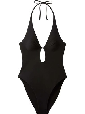 Calvin Klein Siyah Kadın Mayo Plunge One Pıece