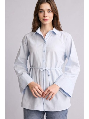 DeFacto Regular Fit Flamlı Pamuklu Uzun Kollu Tunik H1868AX26SM