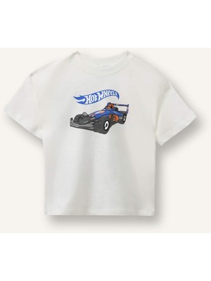 DeFacto %100 Pamuk Hot Wheels Regular Fit Kısa Kollu Tişört Erkek Bebek H4766A526SM