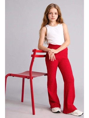 DeFacto Flare Fit Krinkıl Kumaş Pantolon Kız Çocuk H7074A826SM