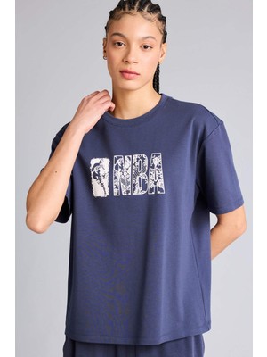 DeFacto NBA Wordmark Relax Fit Kısa Kollu Tişört G9522AX26SM