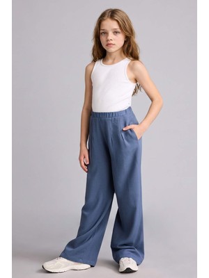 DeFacto Wide Leg Geniş Paça Keten Karışımlı Pantolon Kız Çocuk H1212A826SM